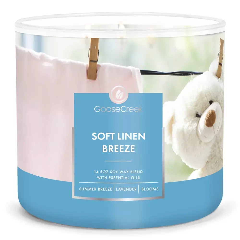 Goose Creek świeca sojowa 3 knoty Soft Linen Breez