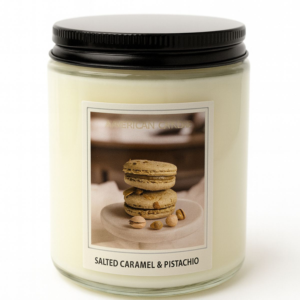 Świeca sojowa mała Salted Caramel Pistachio