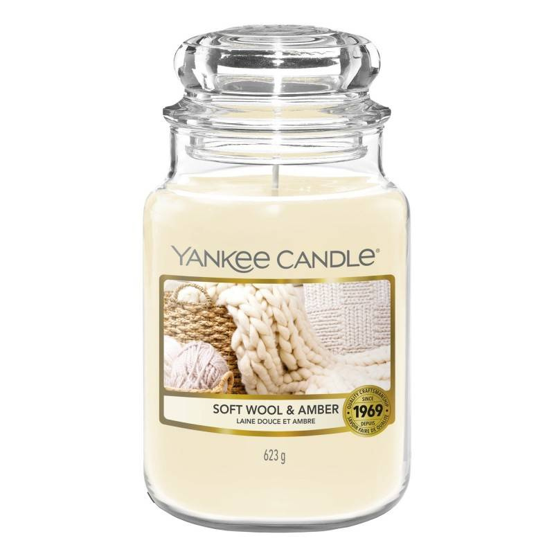 Yankee Candle Soft Wool and Amber duża świeca zpachowa 623g