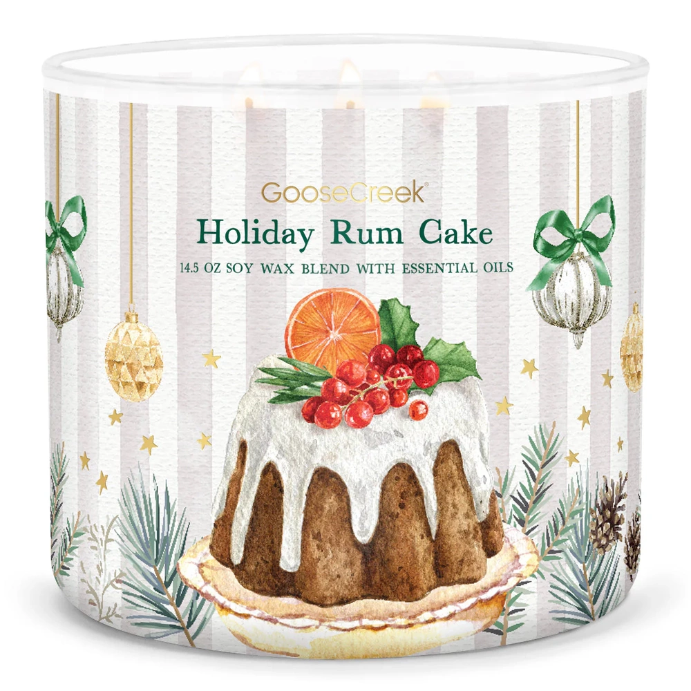 Goose Creek świeca sojowa 3 knoty Holiday Rum Cake