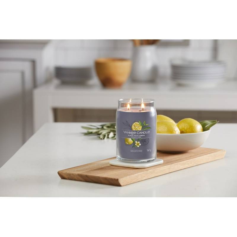 Yankee Candle BLACK TEA & LEMON Signature Świeca zapachowa duża