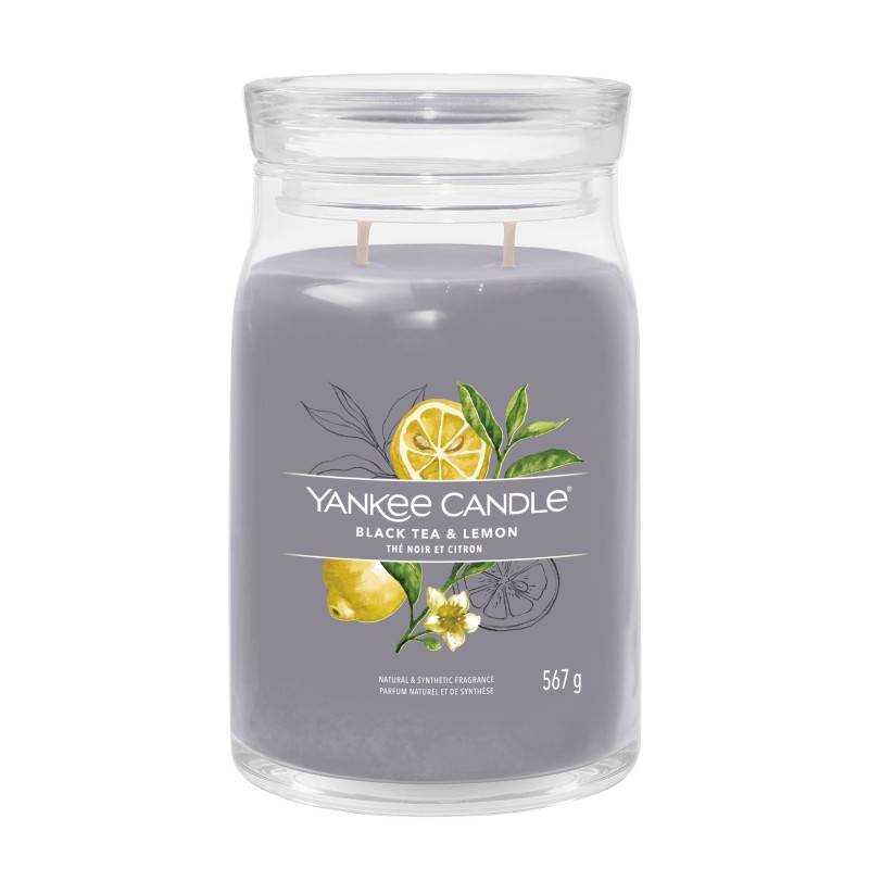 Yankee Candle BLACK TEA & LEMON Signature Świeca zapachowa duża