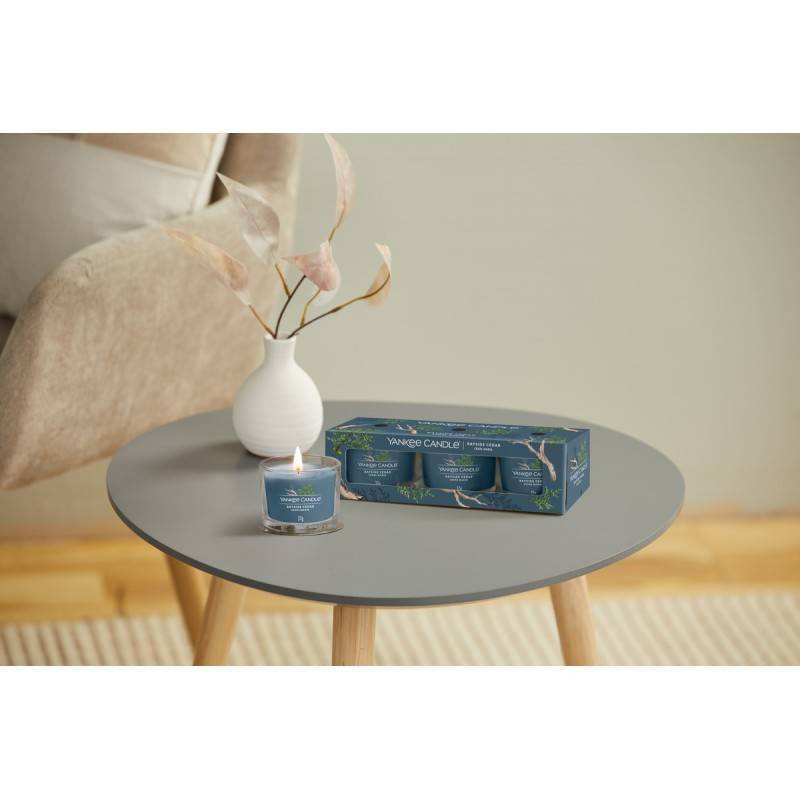 Yankee Candle BAYSIDE CEDAR świece zapachowe mini 3 pack