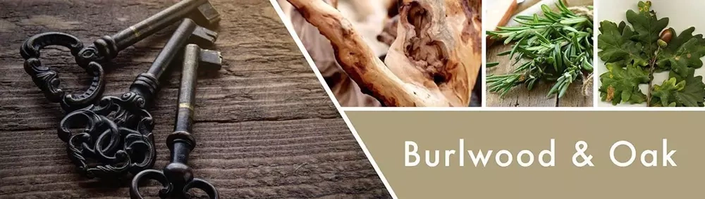 Goose Creek Burlwood & Oak świeca sojowa 3 knoty 411g