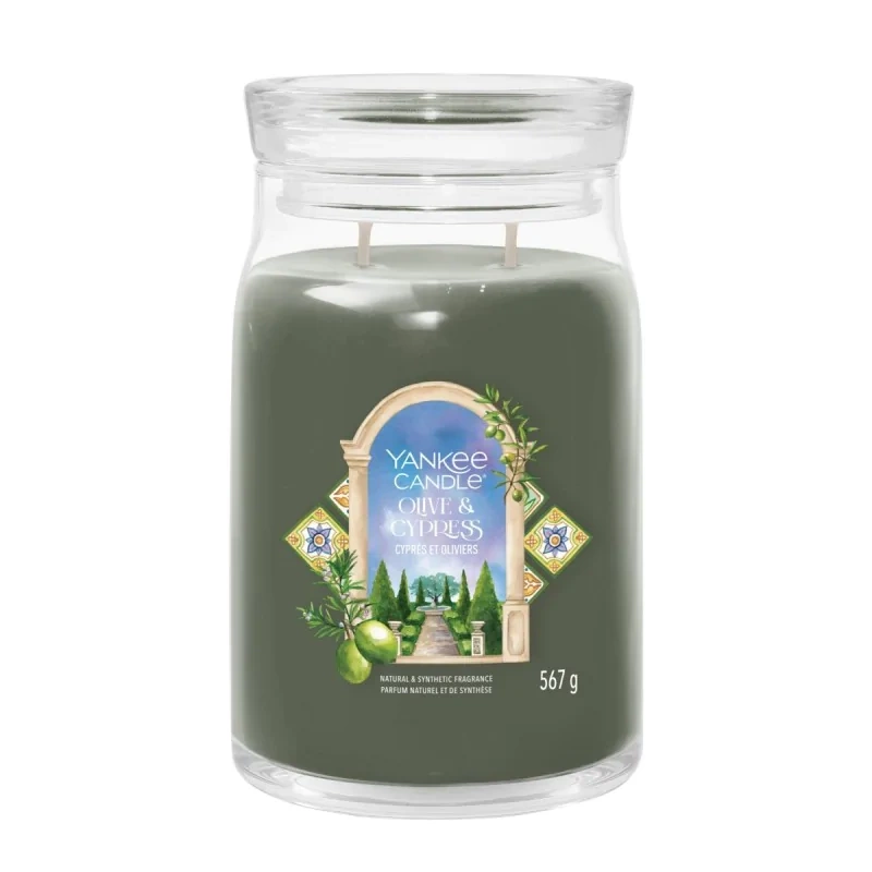 Yankee Candle Olive Cypress Signature Świeca zapachowa duża