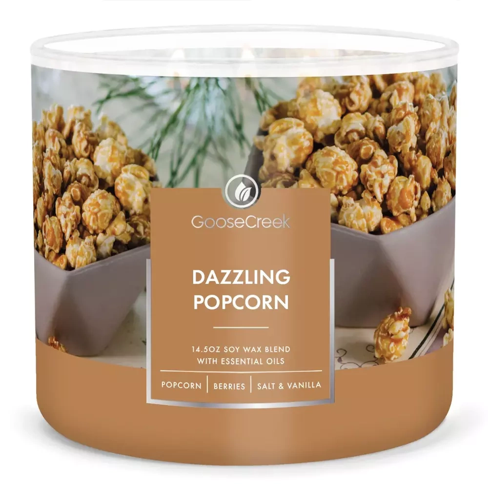 Goose Creek świeca sojowa 3 knoty Dazzling Popcorn