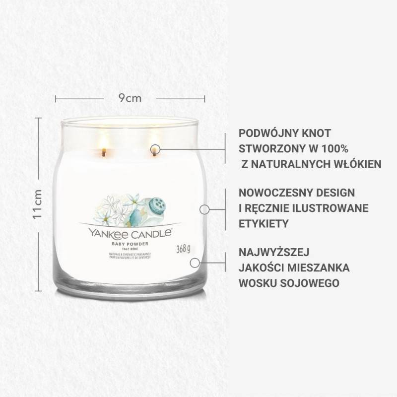 YC Signature Świeca średnia BABY POWDER
