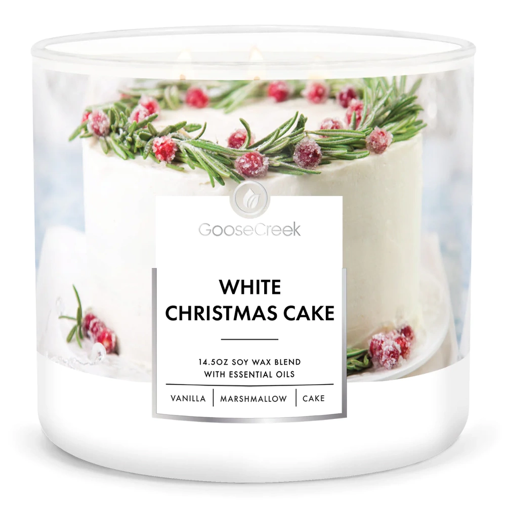 Goose Creek świeca sojowa 3 knoty White Christmas Cakes