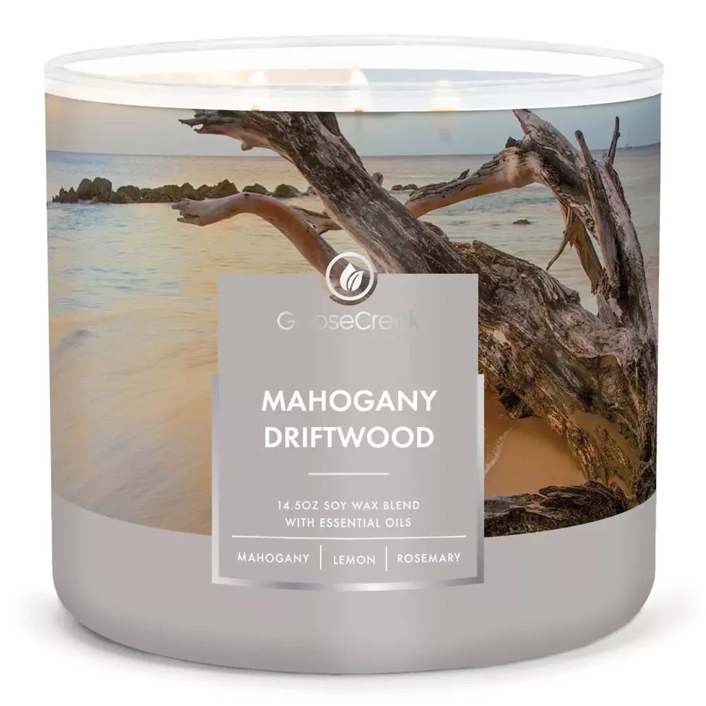 Goose Creek świeca sojowa 3 knoty Mahogany Driftwood