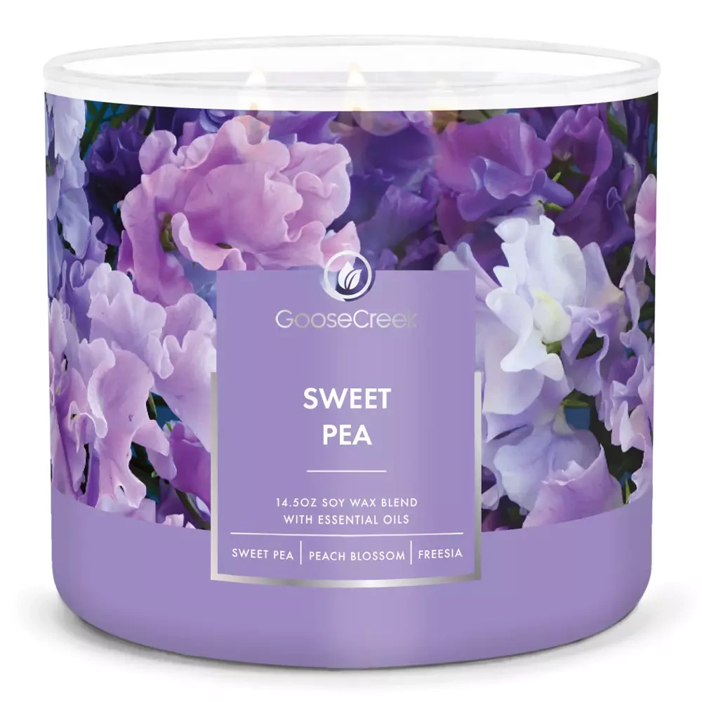 Goose Creek Sweet Pea świeca sojowa 3 knoty 411g