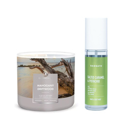 Zapachowy duet Mahogany Driftwood & Salted Caramel Pistachio