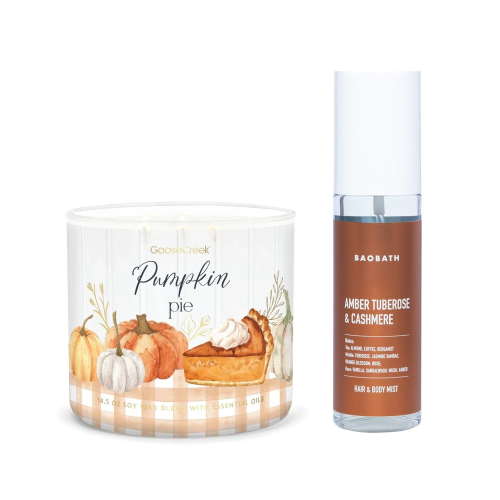 Zapachowy duet Pumpkin Pie & Amber Tuberose Cashmere