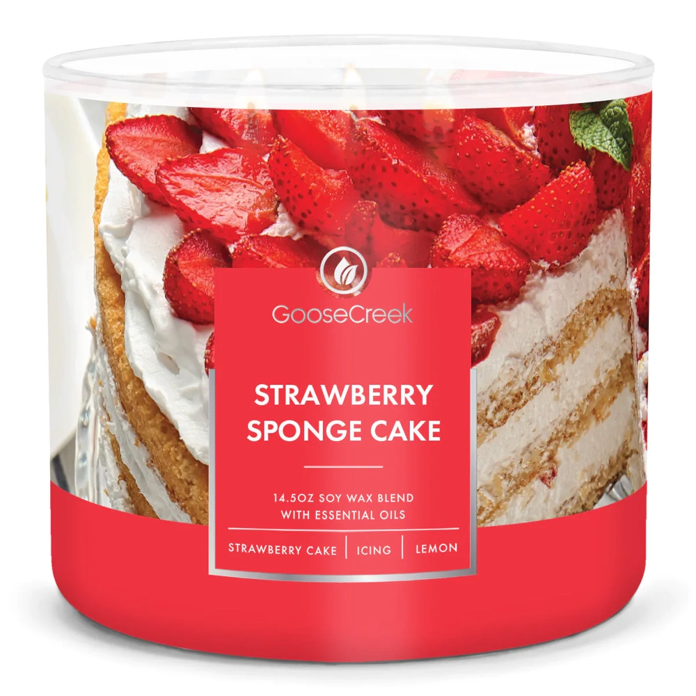 Goose Creek świeca sojowa 3 knoty Strawberry Sponge Cake