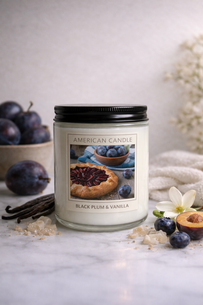 Świeca sojowa mała Black Plum Vanilla