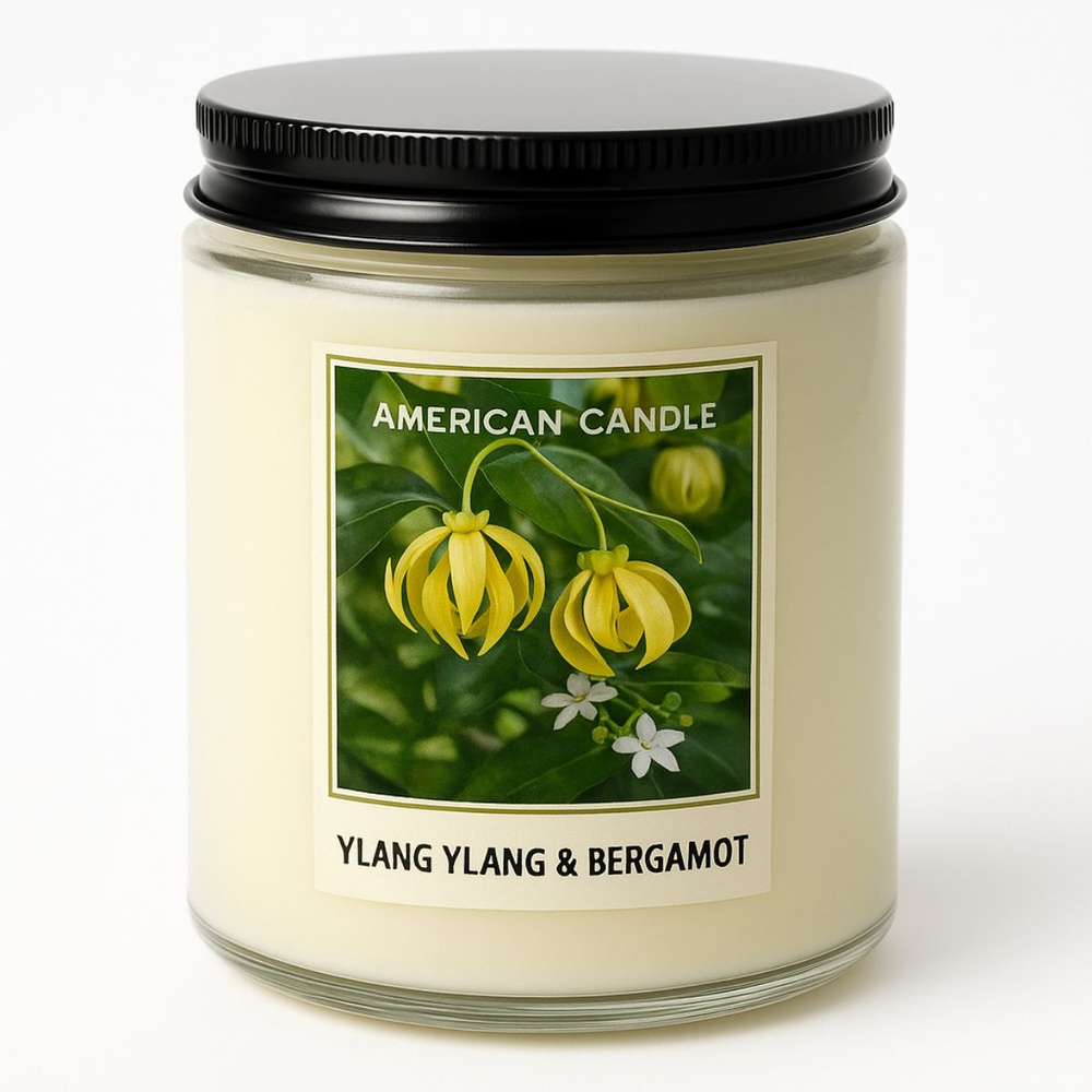 Świeca sojowa mała Ylang-Ylang Bergamot