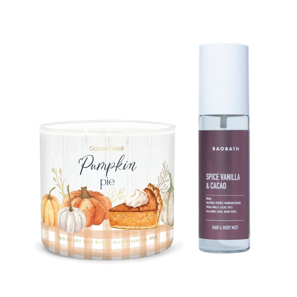 Zapachowy duet Pumpkin Pie & Spice Vanilla Cacao