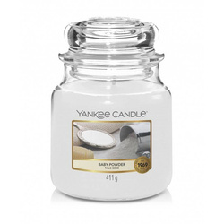 Yankee Candle Baby powder średnia świeca zapachowa 411g