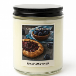 Świeca sojowa mała Black Plum Vanilla