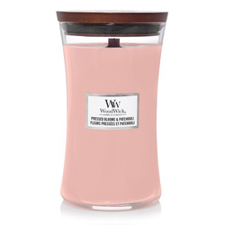 WoodWick Pressed Blooms & Patchouli duża świeca zapachowa skwierczący knot 610g