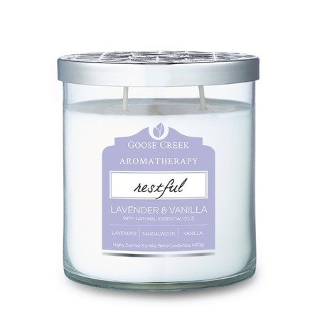 Goose Creek Lavender & Vanilla świeca zapachowa Aromatherapy 411g