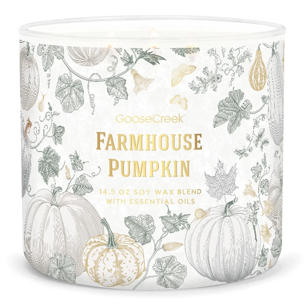 Goose Creek świeca sojowa 3 knoty Farmhouse Pumpkin