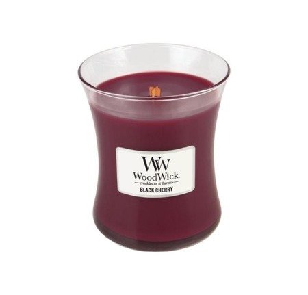 WoodWick Black Cherry średnia świeca zapachowa skwierczący knot 275g