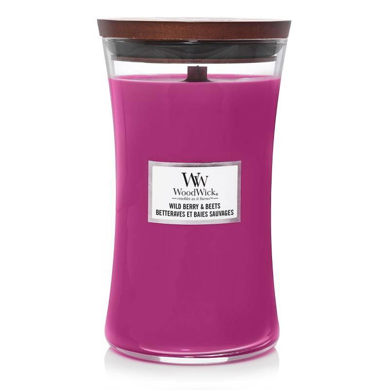 WoodWick Wild Berry & Beets duża świeca zapachowa skwierczący knot 610g