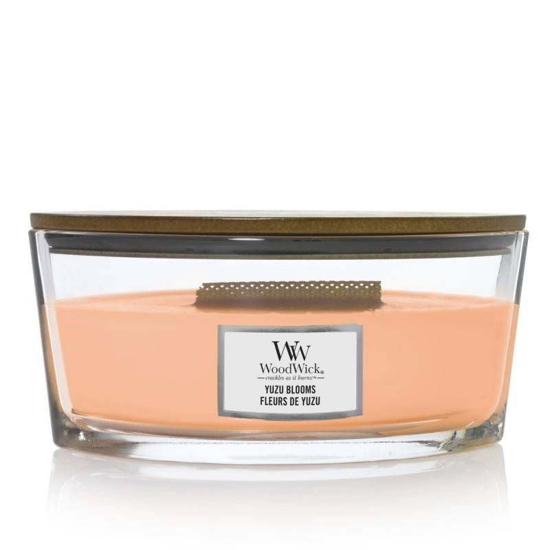 WoodWick Yuzu Blooms HearthWick świeca zapachowa skwierczący knot 454g