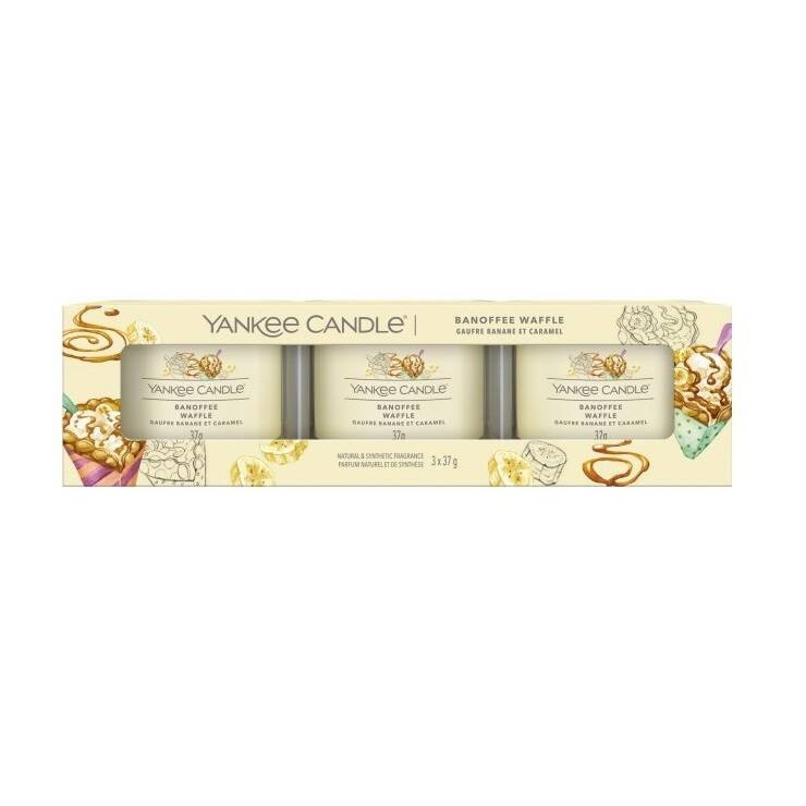 Yankee Candle BANOFFEE WAFFLE świece zapachowe mini 3 pack
