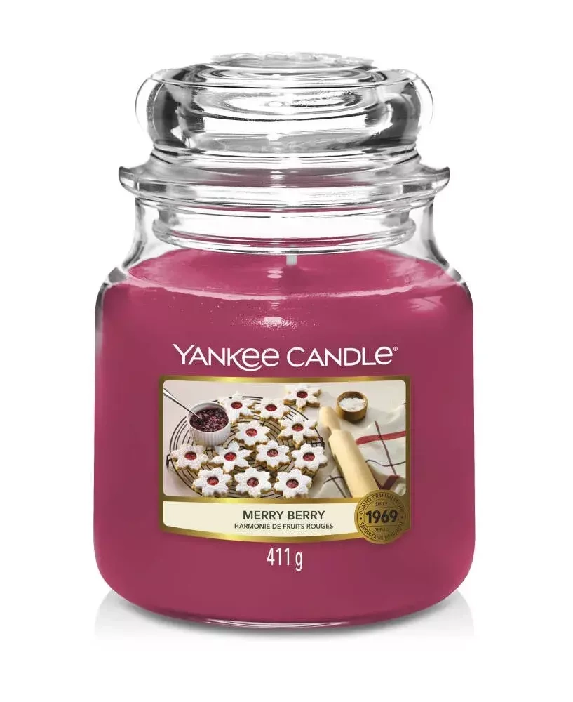 Yankee Candle Merry Berry średnia świeca zapachowa 411g