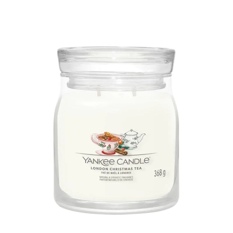 Yankee Candle Signature LONDON CHRISTMAS TEA Świeca średnia 