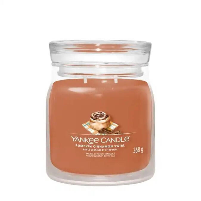 Yankee Candle Signature PUMPKIN CINNAMON SWIRL Świeca średnia 